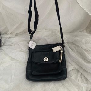 Coach black sling bag